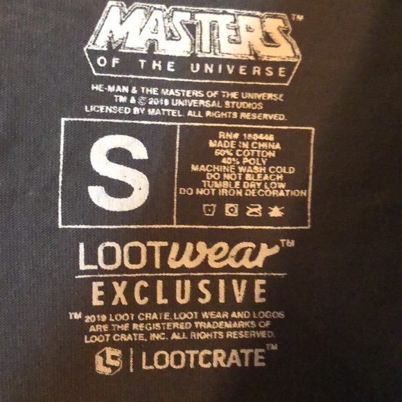 Masters of the Universe Graphic T-Shirt Gray Men's Lootwear Exclusive Size Small - Picture 3 of 6